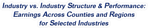 Delaware - Industry vs. Industry Structure & Performance: Earnings Across Counties and Regions for Selected Industries